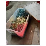 Large tote of Christmas lights