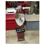 Metal Santa Claus, approximately 3 feet tall