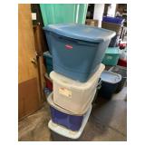 4 totes with lids