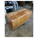 White cedar Roma chest approximately 18 x 41 x 2