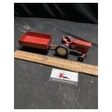 Metal tractor and wagon