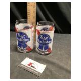 Pabst blue ribbon beer glasses