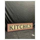 Wooden kitchen sign approximately 48 inches long