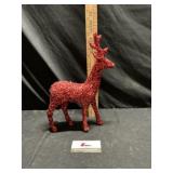 Red reindeer Christmas decor, approximately 12