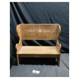 Wooden childï¿½s bench approximately 11 x 24 x 22 1