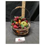 Metal wicker, plastic fruit basket,
