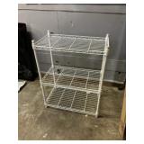 Metal shelf approximately 13 x 23 x 30 tall