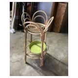 Rattan plant stand
