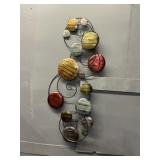 Metal wall art approximately 40 inches tall