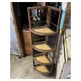 Folding corner shelf approximately 48 inches t
