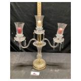 Candle obera has damage, 22 inches tall