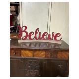 Wooden metal blessed sign approximately 30 i