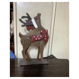 Wooden deer decoration parking like 27 inches tall