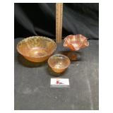 Carnival glass bowls