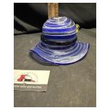 Mouth blown block crystal hat