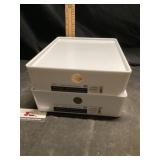 Medium lidded storage bins
