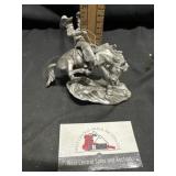 Pewter cowboy on Horse