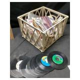 Crate of 45 record
