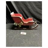 Wooden Christmas sleigh approximately 7" x 18 x