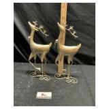 Metal deer decor, approximately 16 inches tall
