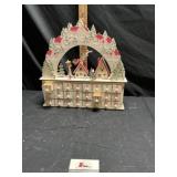 Lighted 24 days of Christmas calendar wooden