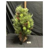 Timed lighted Christmas tree decor needs batteries