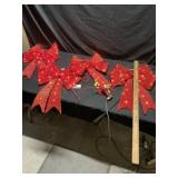 4 light up ribbons approximately 24 inches tall