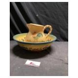 Wash tub with pitcher