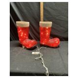 Electric lighted Santa Claus boots ap