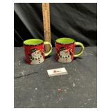 Sleighbell bistro snowman coffee cupsX