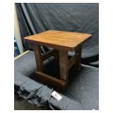 Wooden table probably 17 x 21 1/2 x 17 1/2 tall