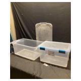 Clear totes with lids