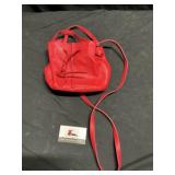 Red leather purse