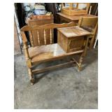 Telephone bench approximately 15 x 36 x 31 tall