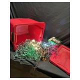 Tote of holiday lights