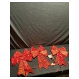 3 lighted red ribbons 24 inches long