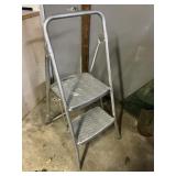 Front line metal two step ladder