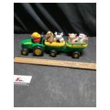 MusicalJohn Deere toy tractor with farm animals