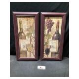 Wine pictures approximately 10 x 23 tall