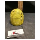 Vintage ceramic beehive shaped honey pot