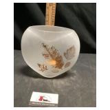 Frosted glass decorative bowl,