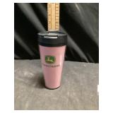 John Deere advertising glass