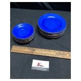 Blue gold rimmed plates