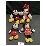 Mickey and Minnie stuffed animals