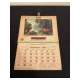 1961 advertiser calendar/ recipes