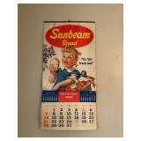 Sunbeam bread advertising calendar