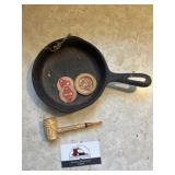 Cast iron skillet and pipe
