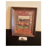 Framed way west Buffalo nickel set