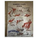 Kansas state Iowa official program 1955