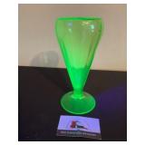Uranium glass ice cream dish